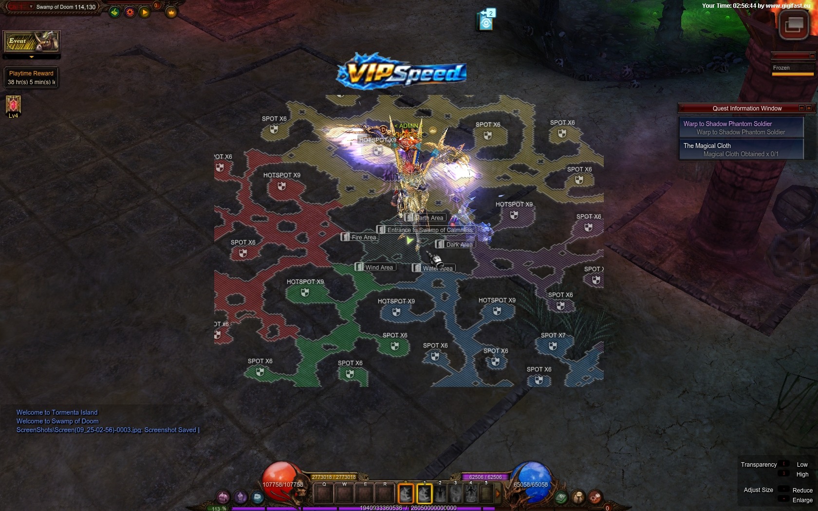 RBK MU hotspot map in Swamp of Doom